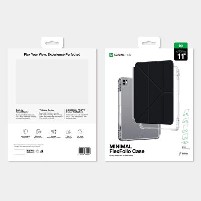 7. AmazingThing Minimalistische Hülle für iPad Pro M5 11" - Schwarz