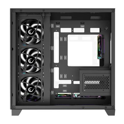 6. RAMPAGE PC-Gehäuse aus gehärtetem Glas SEALITE 7X ARGB-PWM-Lüfter BLACK