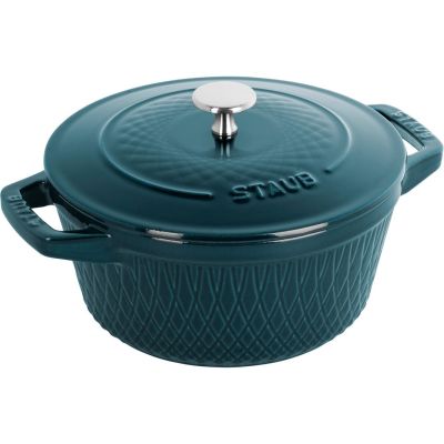 Runder gusseiserner Topf Staub – 4 ltr, Meeresblau