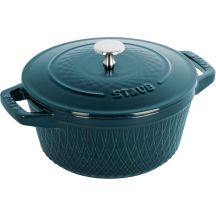 Runder gusseiserner Topf Staub – 4 ltr, Meeresblau