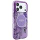 3. Guess IML Flowers Pearl Strap MagSafe Hülle für iPhone 18 Pro / 17 Pro – lila