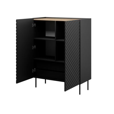 2. 2D2SZ ONDA Bücherregal 98x45x127 schwarz