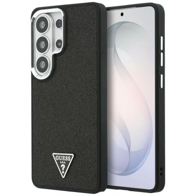 Guess Fixed Glitter Triangle MagSafe Hülle für Samsung Galaxy S26 Ultra – Schwarz