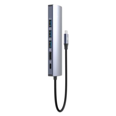 6. Manhattan 153959 Kabelgebundene Dockingstation USB 3.2 Gen 1 (3.1 Gen 1) Typ-C Silber