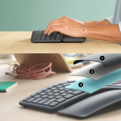 8. Logitech ERGO K860 Tastatur – GRAPHITE Wireless