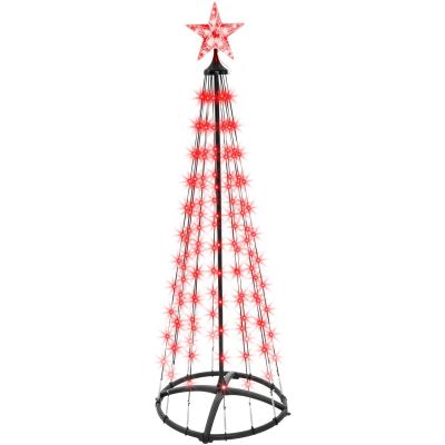 17. DEKORATIVER WEIHNACHTSBAUM 154 LED RGB 150 CM SCHWARZ