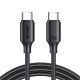 2. Joyroom Long-Lasting Series A9 USB-C / USB-C PD QC-Kabel 60W 3A 1m - Schwarz