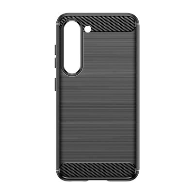 4. Carbon Case Hülle für Samsung Galaxy S23+ flexibles Silikon Carbon Cover schwarz