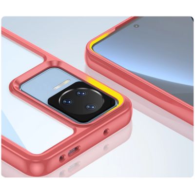 6. Weltraumhülle Xiaomi Poco F4 5G Hülle mit flexiblem Rahmen rot
