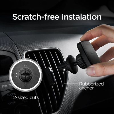5. Spigen H12 Telefonhalter für die Lüftungsöffnung im Auto, magnetisch – Schwarz