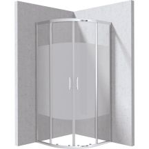 Halbrunde Duschkabine 90x90 cm - gestreiftes Muster