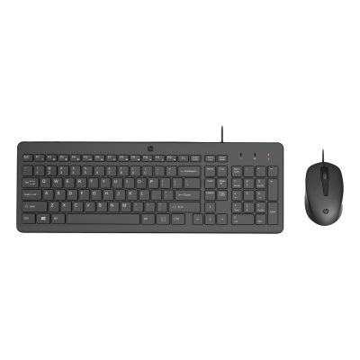 HP 150 Kabelgebundenes Maus- und Tastaturset, Schwarz, Deutsches Layout, 240J7AA#ABD