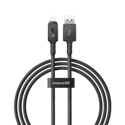Baseus Unbreakable USB-IP-Kabel 2,4 A 1 m (schwarz)