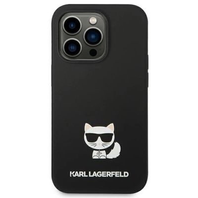 3. Karl Lagerfeld KLHCP14XSLCTBK iPhone 14 Pro Max 6,7 "Hardcase schwarz / schwarzer Choupette-Body aus Silikon