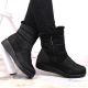 10. NEWS W EVE377A schwarze isolierte Schneestiefel mit Reißverschluss