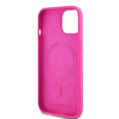 7. Karl Lagerfeld Silikon Choupette Head MagSafe Hülle für iPhone 15 Plus / 14 Plus – Rosa