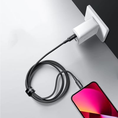 11. Acefast C4-01 Lightning – USB-C PD-Kabel 30 W 3 A 480 Mbit/s 1,8 m – Schwarz