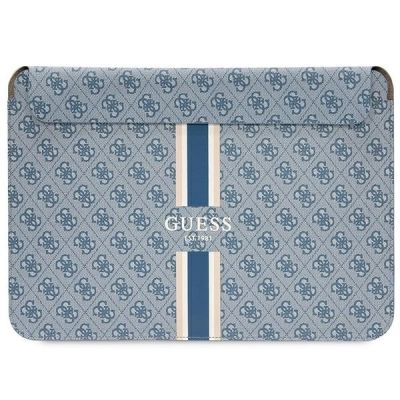 Guess 4G Printed Stripes Hülle für einen 16-Zoll-Laptop – Blau
