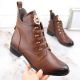 2. Jezzi W JEZ412C isolierte flache Stiefeletten, braun