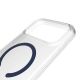 6. Puro Lite Mag TPU+PC Hülle kompatibel mit MagSafe für iPhone 17 Pro Max - Transparent mit blauem Ring
