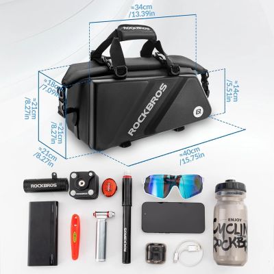 9. Rockbros 30140090001 Fahrradtasche für Kofferraum 11,6 l – Schwarz