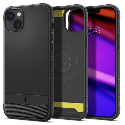 13. Spigen Rugged Armor Mag-Hülle mit MagSafe für iPhone 14 – Mattschwarz