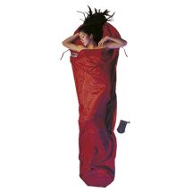 Cocoon SCM72 Schlafsack für Erwachsene, Mumienschlafsack, Baumwolle, Seide, Rot