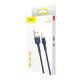 6. Baseus Cafule USB-A / Lightning 2.4A QC 3.0 Kabel 1 m - Blau-Gold