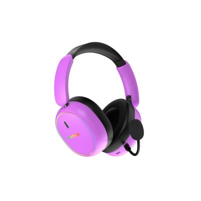4. HATOR Phoenix 2 Kabelloses Gaming-Headset mit Kopfbügel, USB Typ-C / USB Typ-A, Bluetooth, Lila