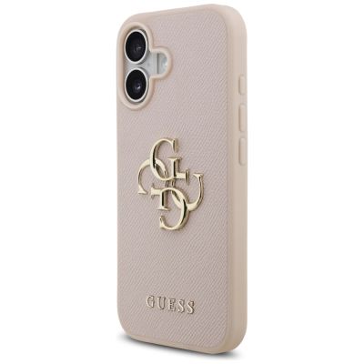 2. Guess Grained Big 4G & Classic Logo iPhone 17 Hülle - Rosa