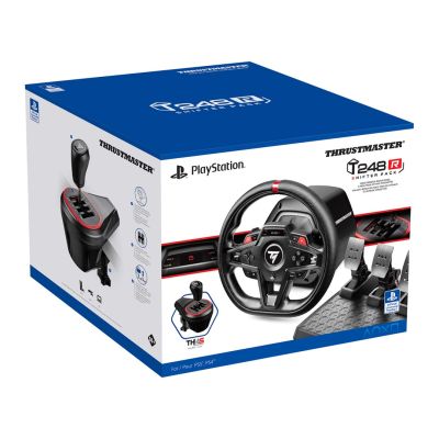 5. Thrustmaster T248R Schalthebel-Set Schwarz USB Lenkrad + Pedale + Gangschalthebel Analog/Digital PlayStation 5, PC