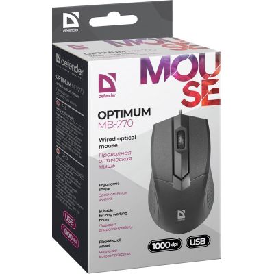 Defender Mouse Optimum MB-270 Optical 1000dpi 3P