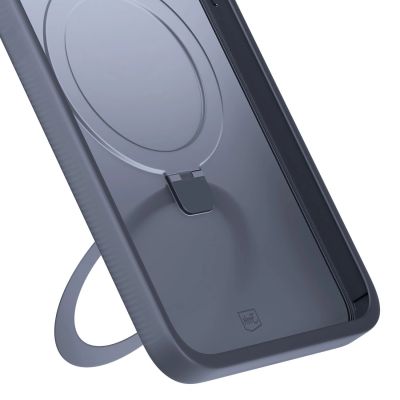 8. 3mk Smoke Case Mag&Stand für Apple iPhone 16E - Schwarz