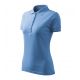 Damen-Poloshirt mit Piqué-Poloshirt (Blau)
