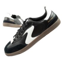 Skechers Kickoff Damen Sportschuhe Sneakers Schwarz Leder