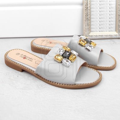 7. S.Barski W OLI262B silberne Zirkonium-Flip-Flops