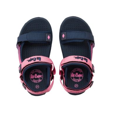 5. Lee Cooper Kinderschuhe Mädchen Klettverschluss Sandalen für Sommer Strand Marineblau Rosa