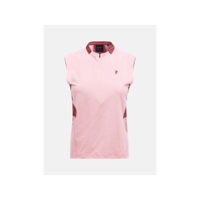 PEAK PERFORMANCE Damen-T-Shirt W Mountainbreath Ärmelloses Polo Farbe Rosa