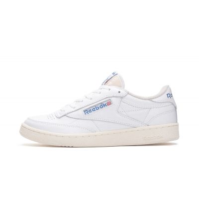 5. Herren-Sportschuhe Reebok Club C 85 Vintage Cloud White Chalk – weiße Ledersneaker (100007875)