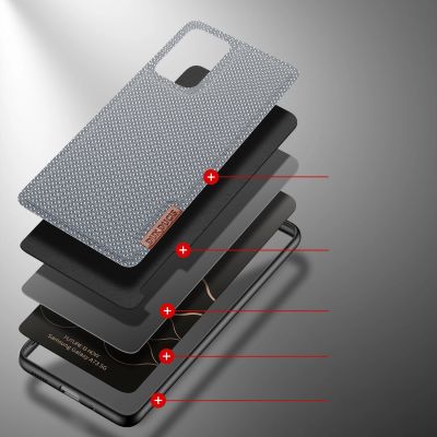 3. Dux Ducis Fino Hülle aus Nylonmaterial für Samsung Galaxy A73 blau