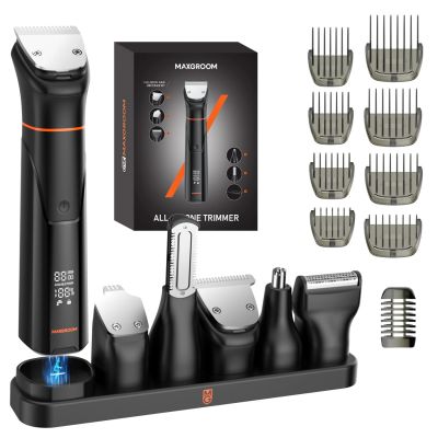 MAXGROOM JK-666 6-in-1 Trimmer für Bart, Haare, Körper, Nase und Ohren IPX6 - Schwarz