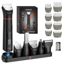 MAXGROOM JK-666 6-in-1 Trimmer für Bart, Haare, Körper, Nase und Ohren IPX6 - Schwarz