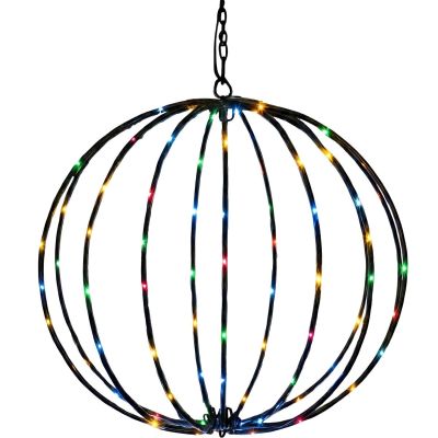 8. Solar-Hängelampe, Kugel, 30 cm, 120 LEDs, mehrfarbig