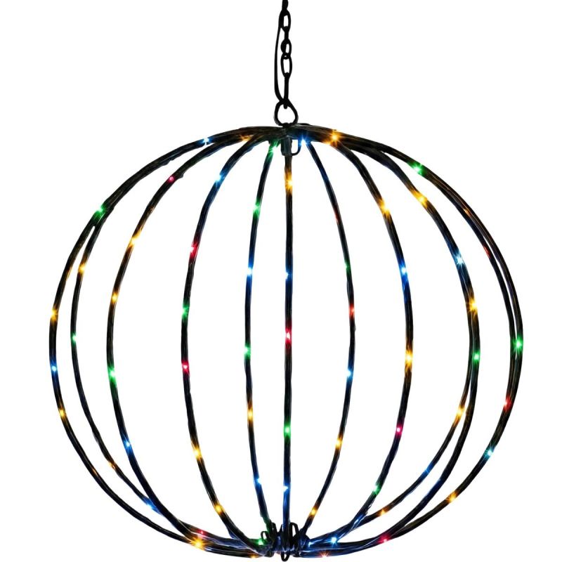 8. Solar-Hängelampe, Kugel, 30 cm, 120 LEDs, mehrfarbig