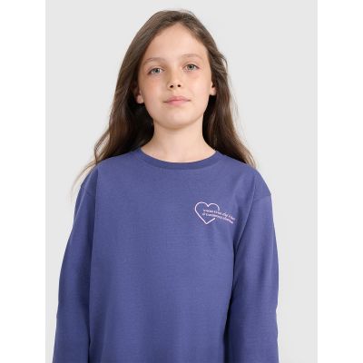 4. Oversized Langarmshirt mit Print für Mädchen 4F 4FJRAW25TLONF589-33S