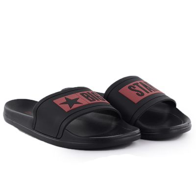 3. Schwarze Big Star Herren-Flip-Flops für Strand und Pool TT174A003