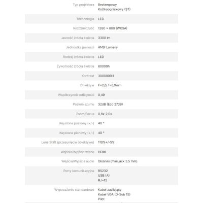23. VIEWSONIC KURZWEIHNPROJEKTOR LSD300W-ST