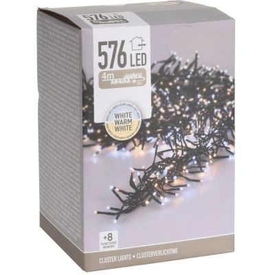 20. WEIHNACHTSLICHTER LICHTERKETTE 576 LED TIMER KALT-WARMWEISS
