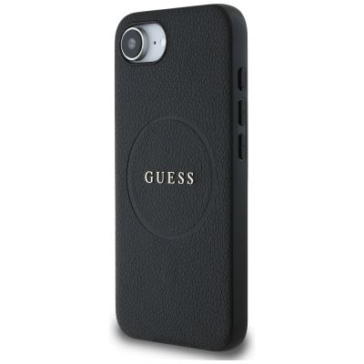 2. Guess PU Grained Classic Logo Case mit MagSafe für iPhone 16e - Schwarz