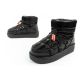 8. D.Franklin Damen Schneestiefel Winter Modische Isolierte Stiefeletten Schwarz